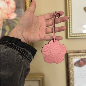 Pink Coach tea rose charm